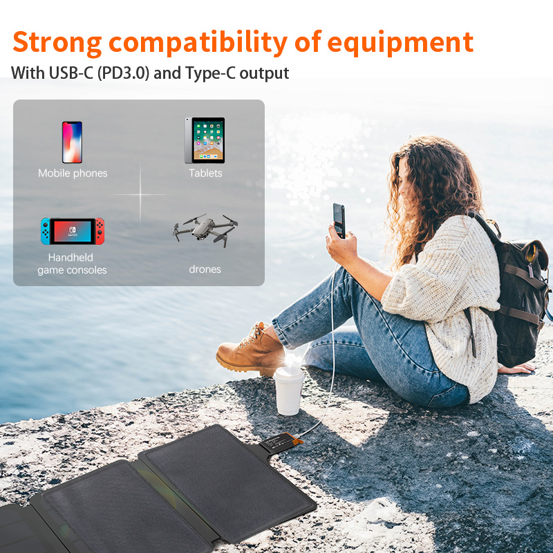 Panneau solaire pliable 40W, c - Drone Solar Charger avis et prix